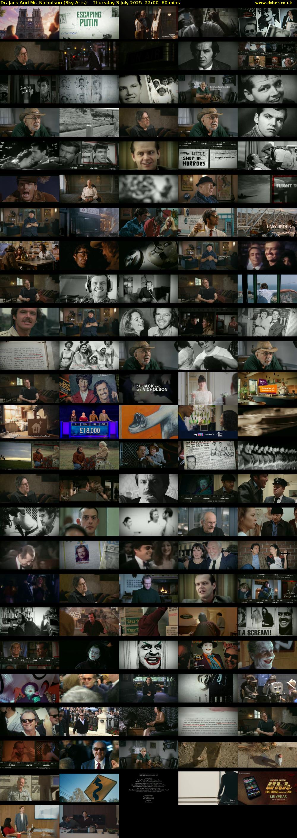 Dr. Jack And Mr. Nicholson (Sky Arts) Thursday 3 July 2025 22:00 - 23:00