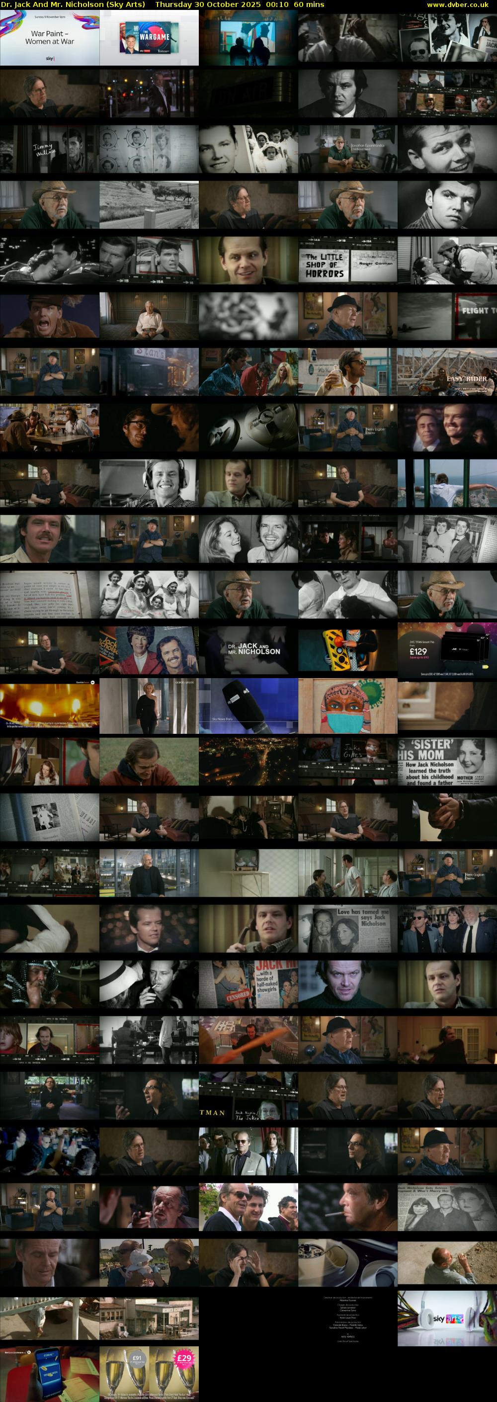 Dr. Jack And Mr. Nicholson (Sky Arts) Thursday 30 October 2025 00:10 - 01:10