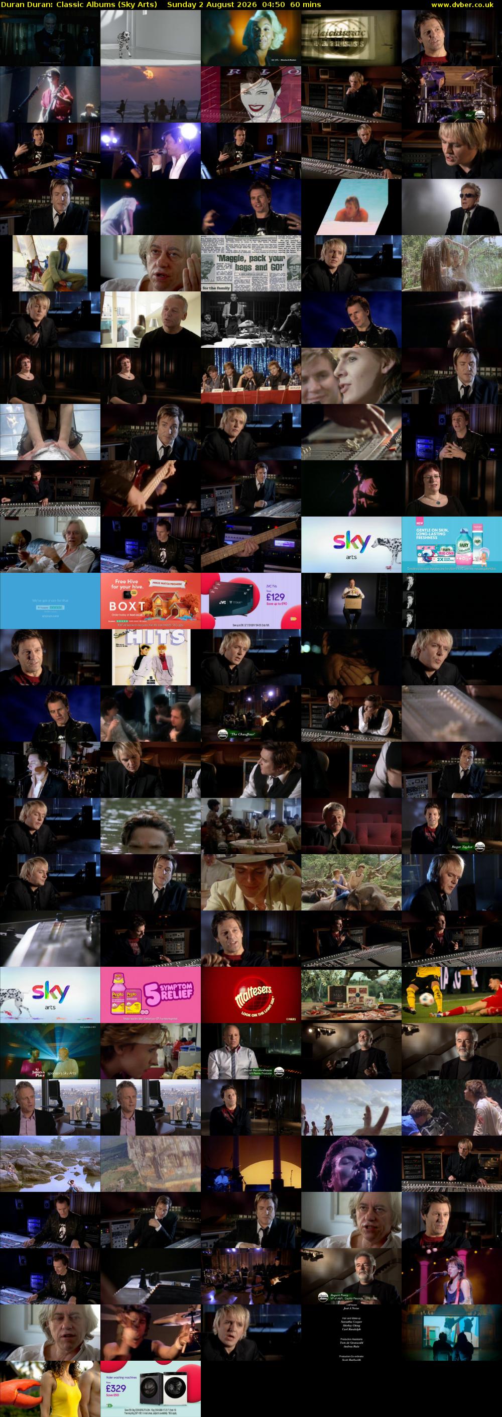 Duran Duran: Classic Albums (Sky Arts) Sunday 2 August 2026 04:50 - 05:50