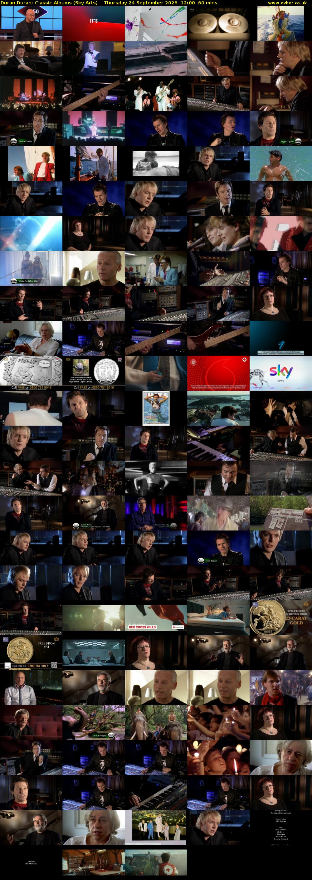 Duran Duran: Classic Albums (Sky Arts) Thursday 24 September 2026 12:00 - 13:00