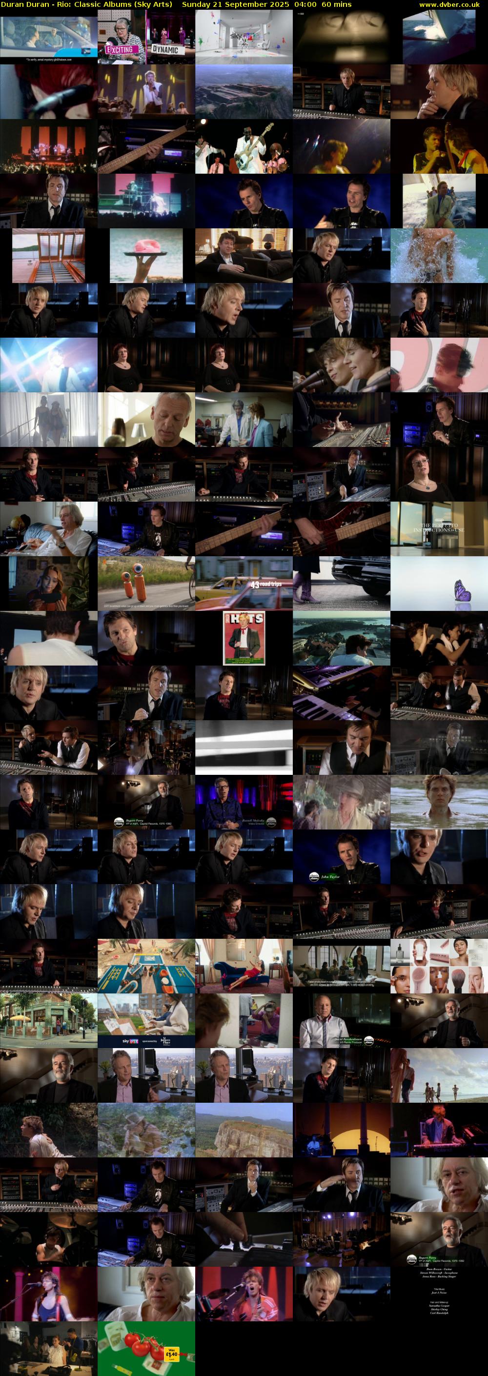 Duran Duran - Rio: Classic Albums (Sky Arts) Sunday 21 September 2025 04:00 - 05:00