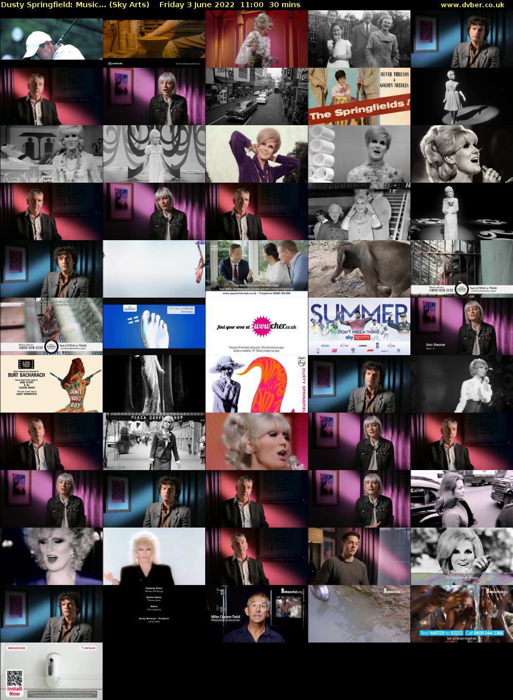 Dusty Springfield: Music... (Sky Arts) Friday 3 June 2022 11:00 - 11:30