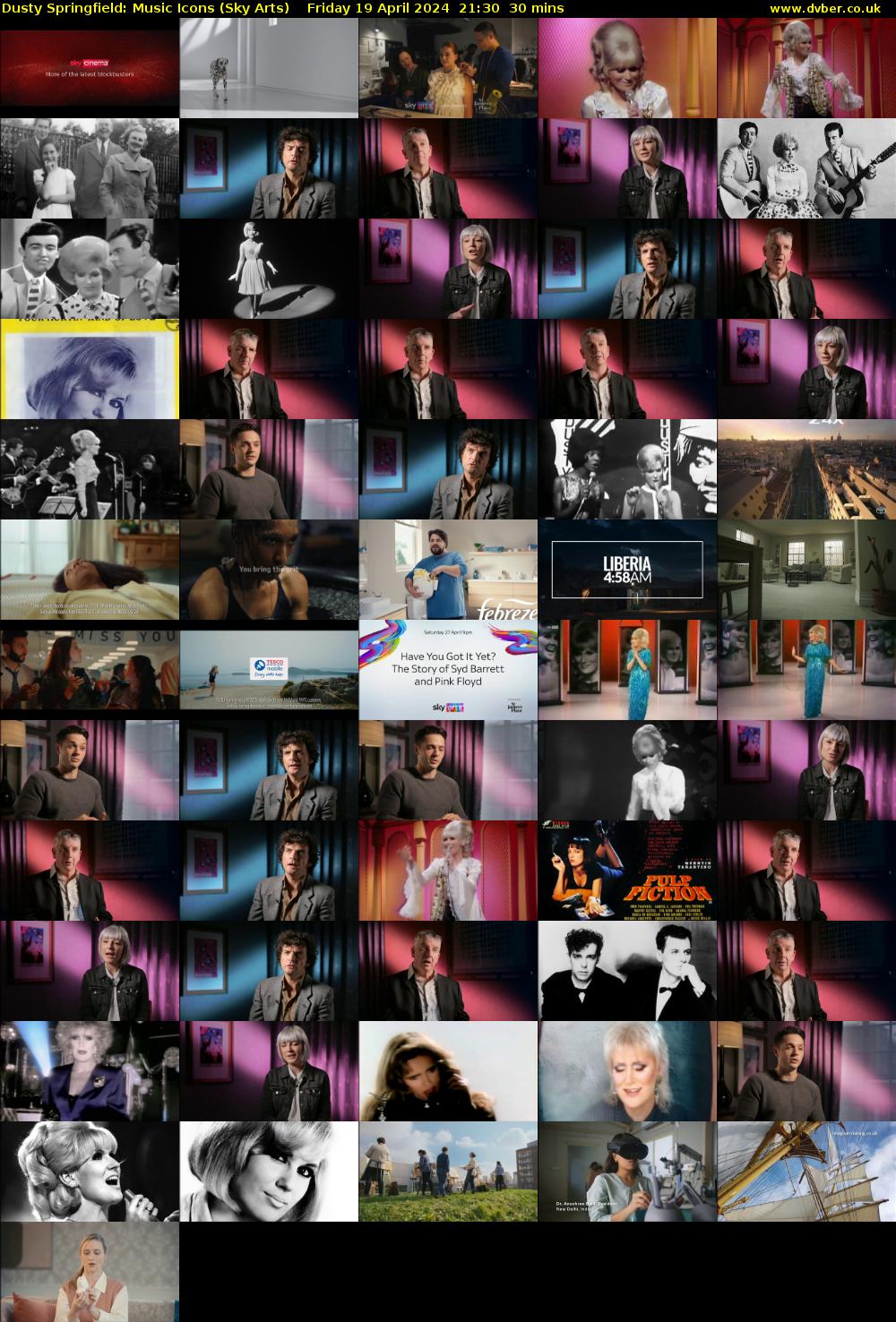 Dusty Springfield: Music Icons (Sky Arts) Friday 19 April 2024 21:30 - 22:00