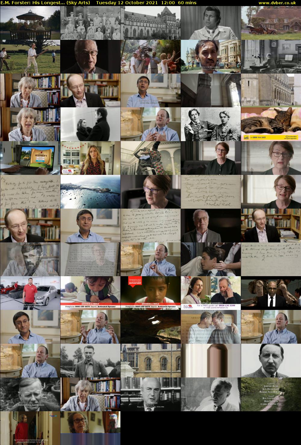 E.M. Forster: His Longest... (Sky Arts) Tuesday 12 October 2021 12:00 - 13:00