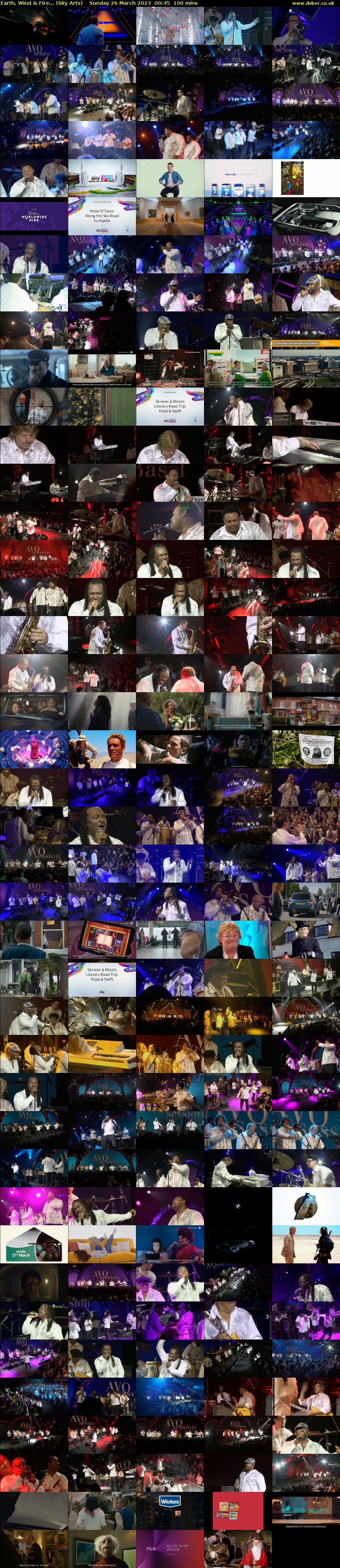 Earth, Wind & Fire... (Sky Arts) Sunday 26 March 2023 00:45 - 03:25