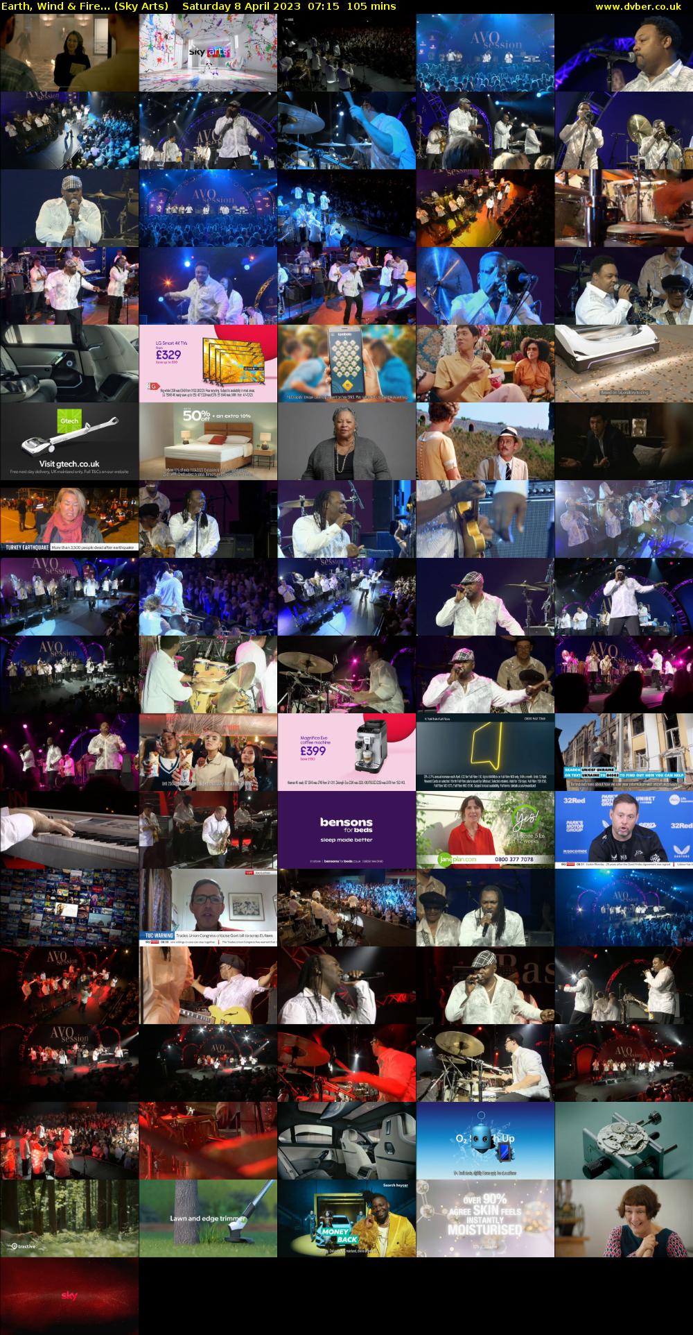 Earth, Wind & Fire... (Sky Arts) Saturday 8 April 2023 07:15 - 09:00