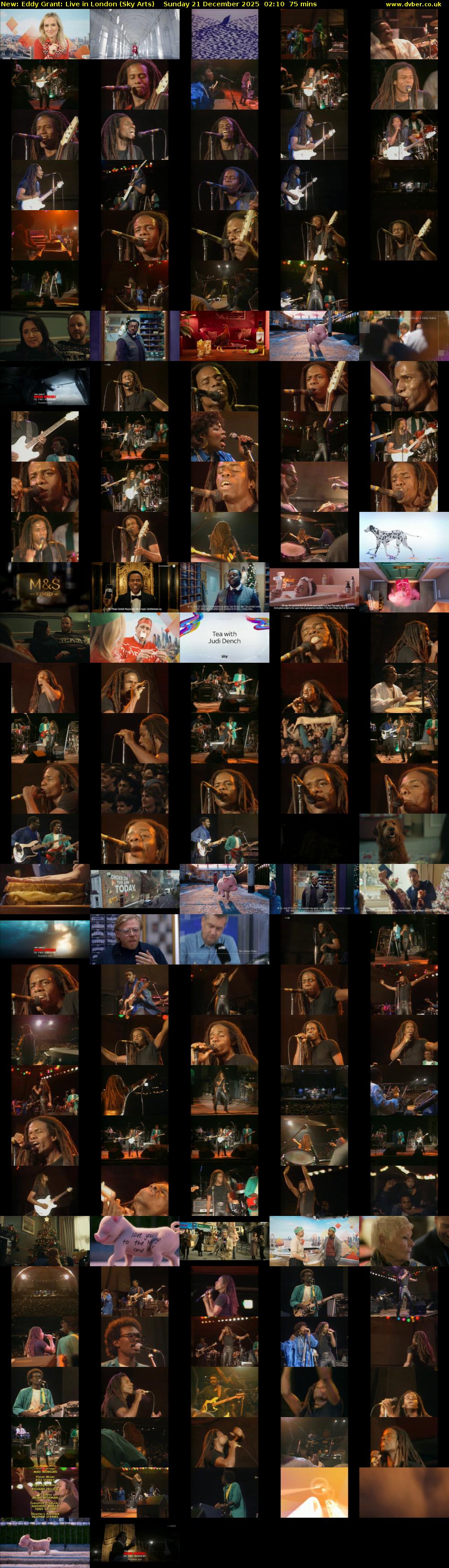 Eddy Grant: Live in London (Sky Arts) Sunday 21 December 2025 02:10 - 03:25