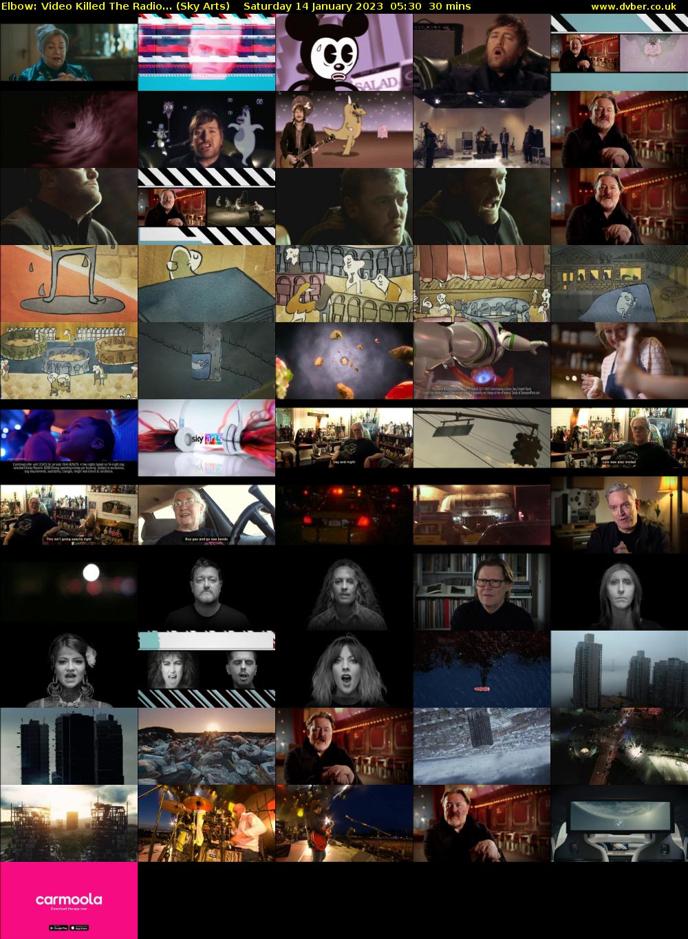 Elbow: Video Killed The Radio... (Sky Arts) Saturday 14 January 2023 05:30 - 06:00