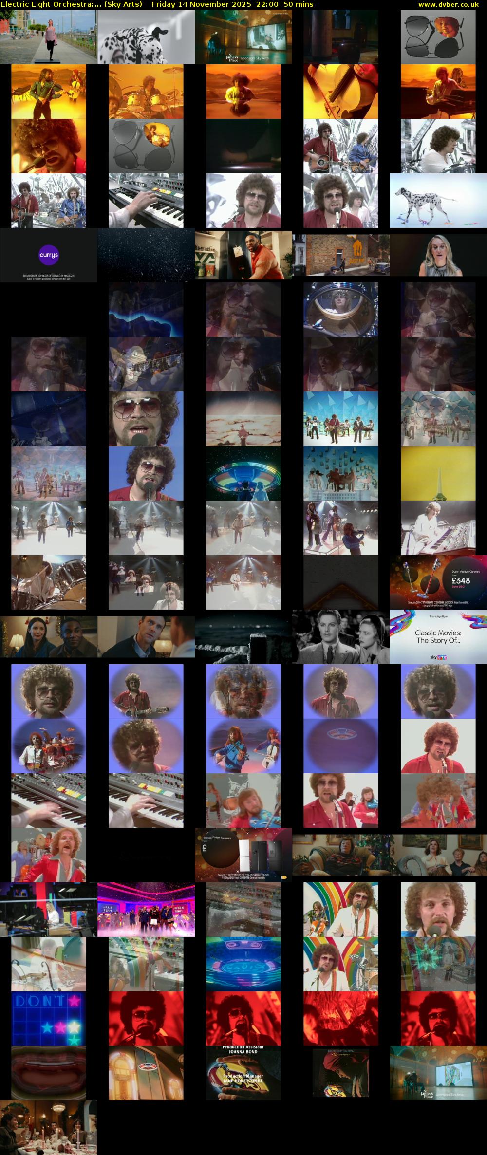 Electric Light Orchestra:... (Sky Arts) Friday 14 November 2025 22:00 - 22:50