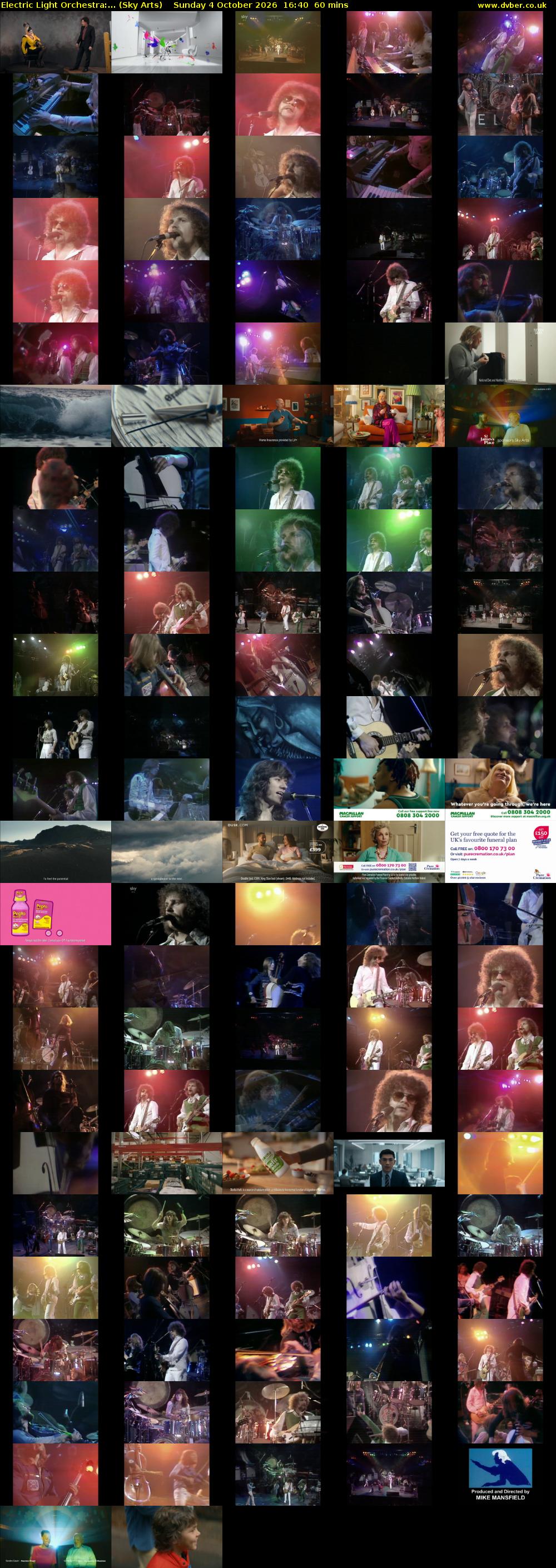 Electric Light Orchestra:... (Sky Arts) Sunday 4 October 2026 16:40 - 17:40