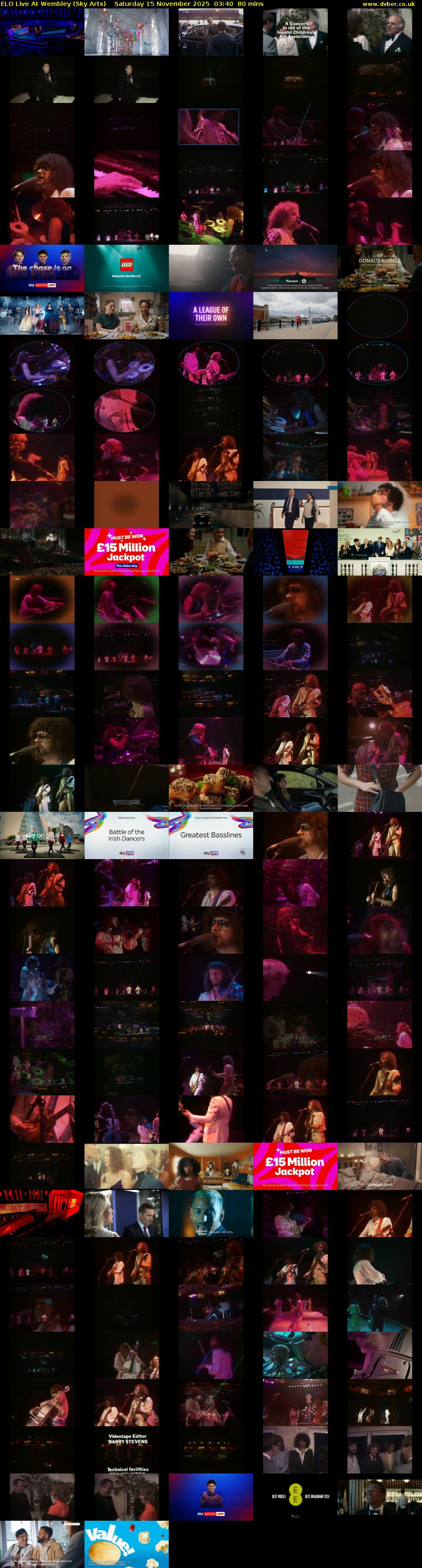 Elo Live At Wembley (Sky Arts) Saturday 15 November 2025 03:40 - 05:00