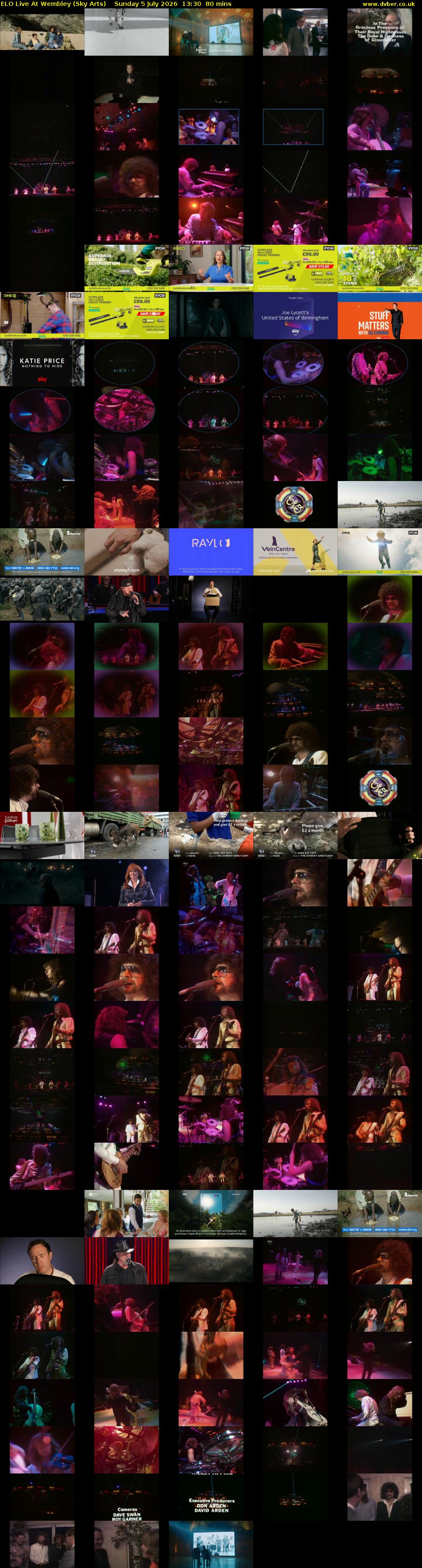 Elo Live At Wembley (Sky Arts) Sunday 5 July 2026 13:30 - 14:50