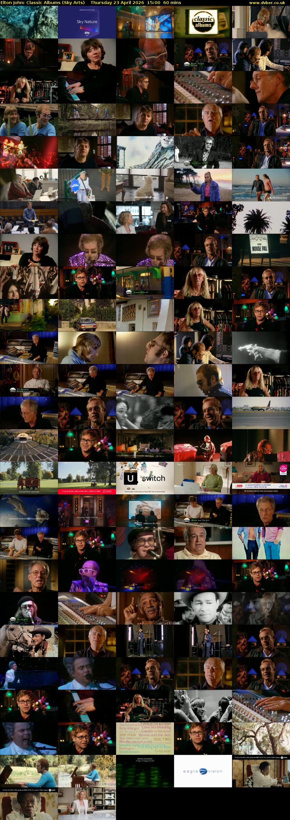 Elton John: Classic Albums (Sky Arts) Thursday 23 April 2026 15:00 - 16:00