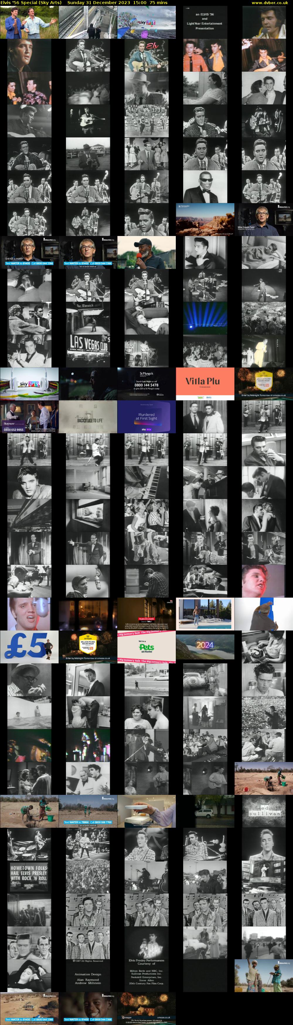 Elvis '56 Special (Sky Arts) Sunday 31 December 2023 15:00 - 16:15