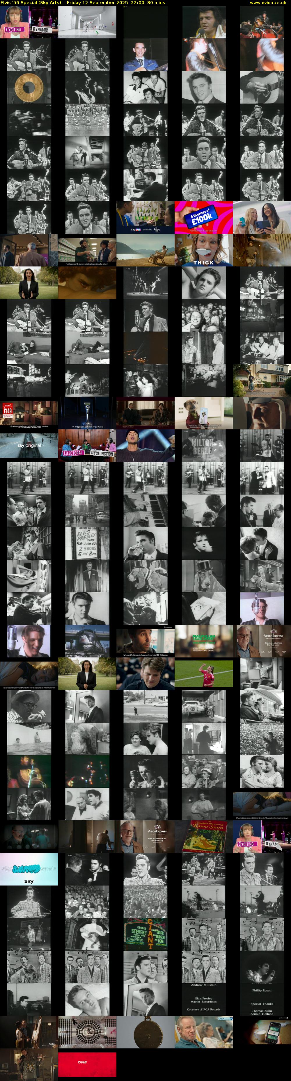 Elvis '56 Special (Sky Arts) Friday 12 September 2025 22:00 - 23:20