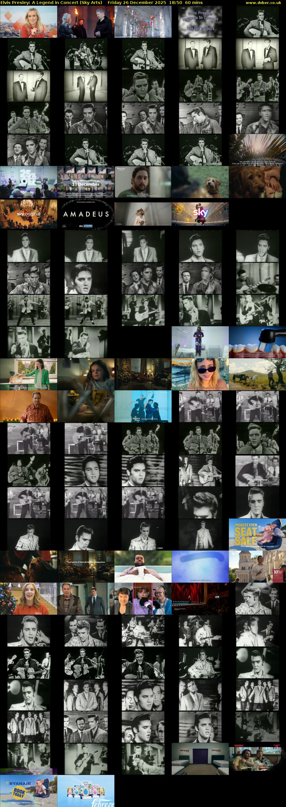 Elvis Presley: A Legend in Concert (Sky Arts) Friday 26 December 2025 18:50 - 19:50