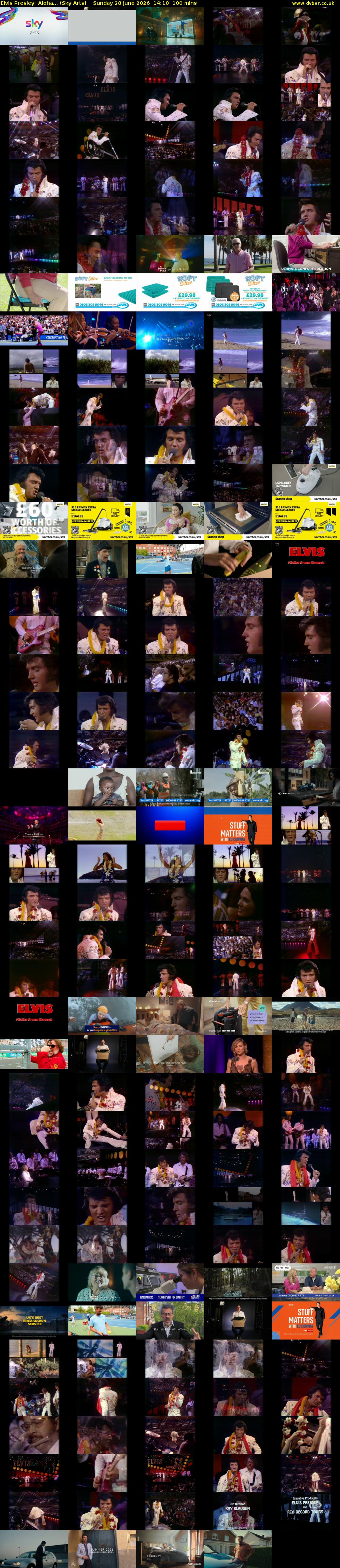 Elvis Presley: Aloha... (Sky Arts) Sunday 28 June 2026 14:10 - 15:50