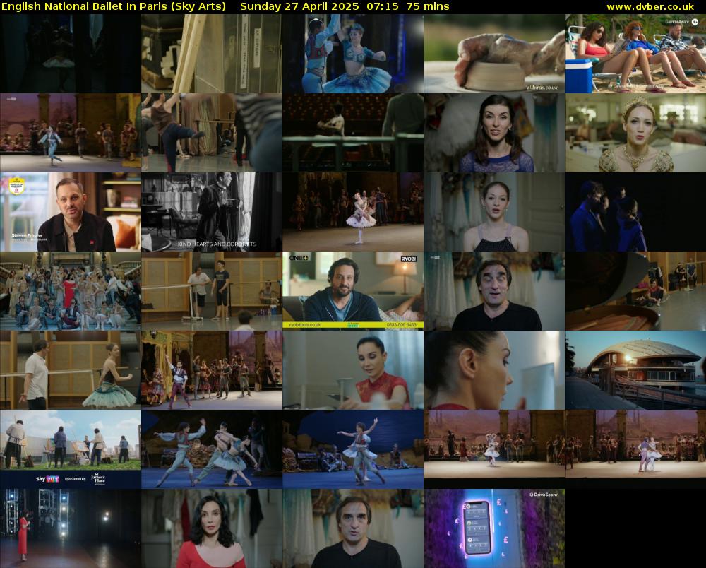 English National Ballet In Paris (Sky Arts) Sunday 27 April 2025 07:15 - 08:30