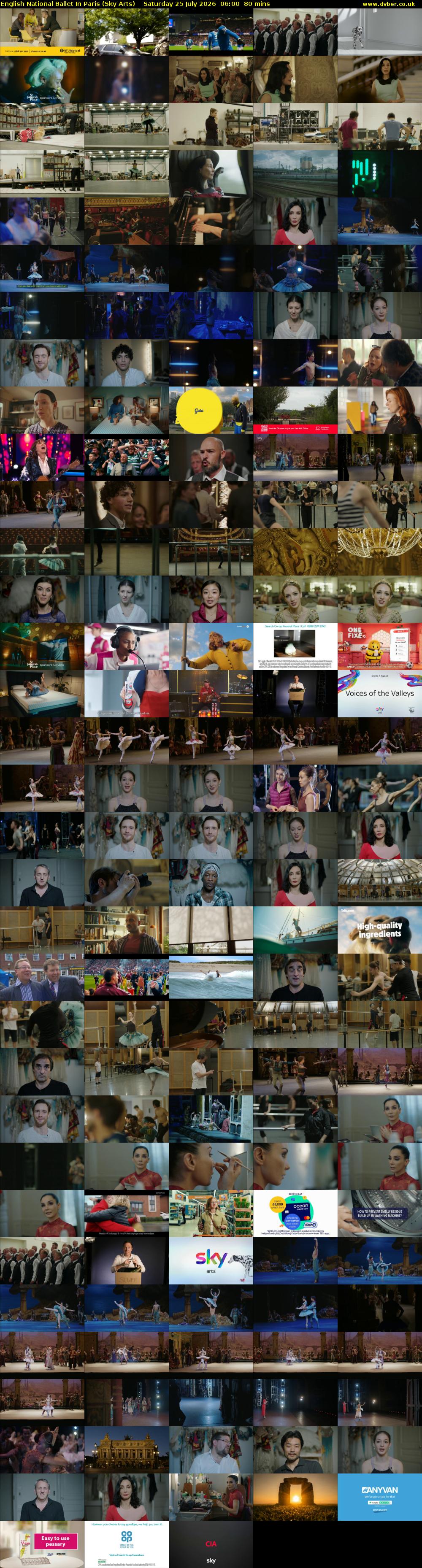 English National Ballet In Paris (Sky Arts) Saturday 25 July 2026 06:00 - 07:20