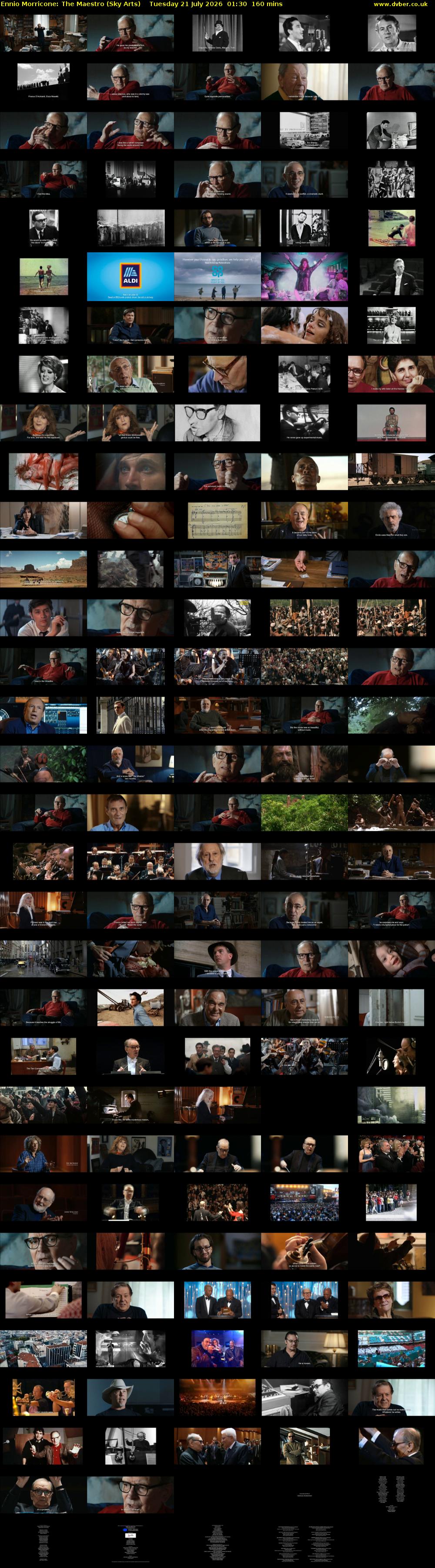 Ennio Morricone: The Maestro (Sky Arts) Tuesday 21 July 2026 01:30 - 04:10