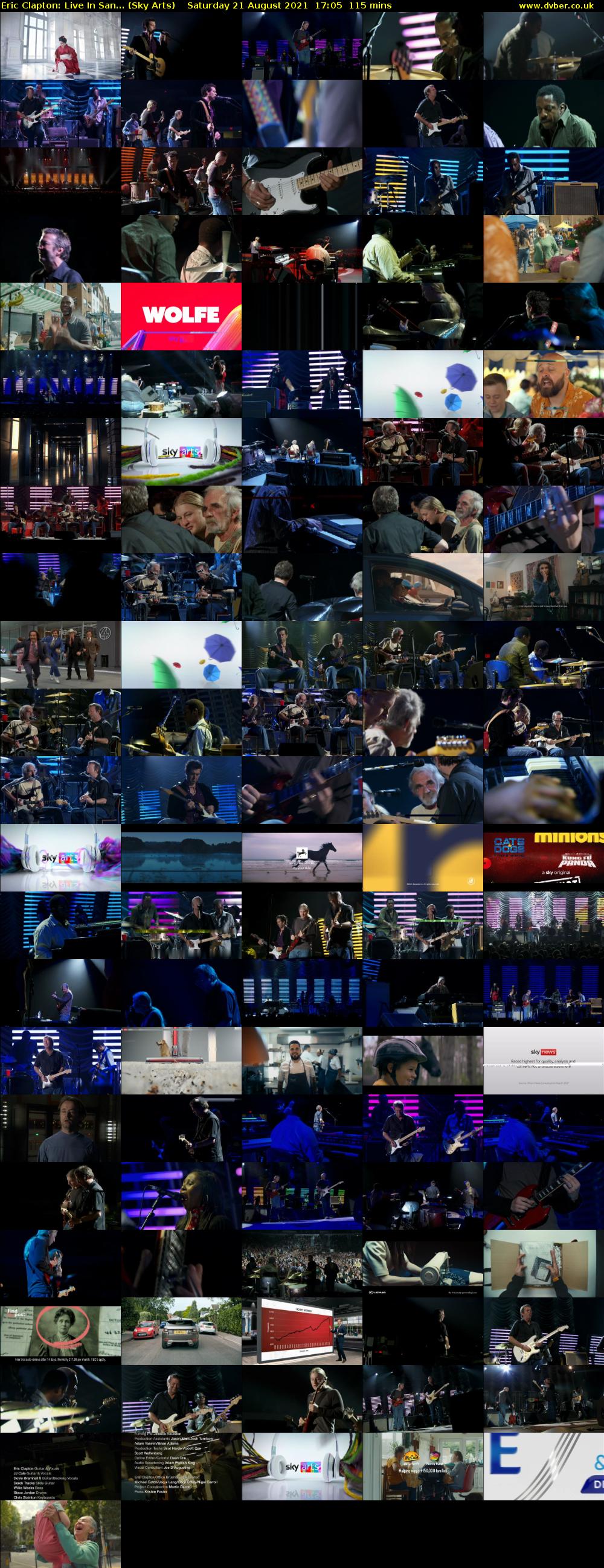Eric Clapton: Live In San... (Sky Arts) Saturday 21 August 2021 18:05 - 20:00