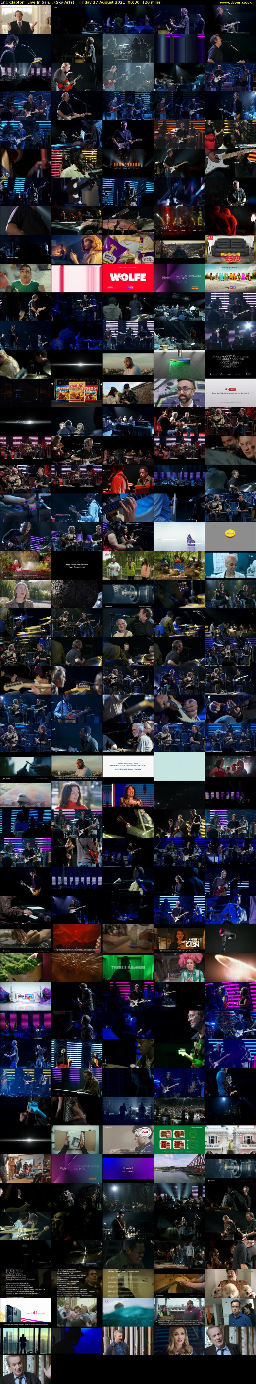 Eric Clapton: Live In San... (Sky Arts) Friday 27 August 2021 01:30 - 03:30