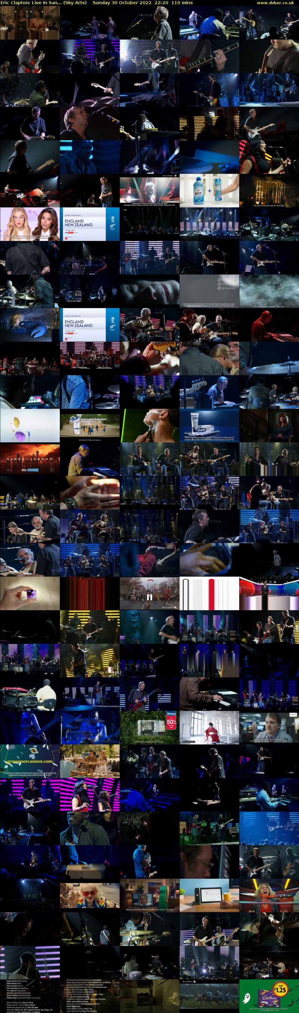 Eric Clapton: Live In San... (Sky Arts) Sunday 30 October 2022 22:20 - 00:10