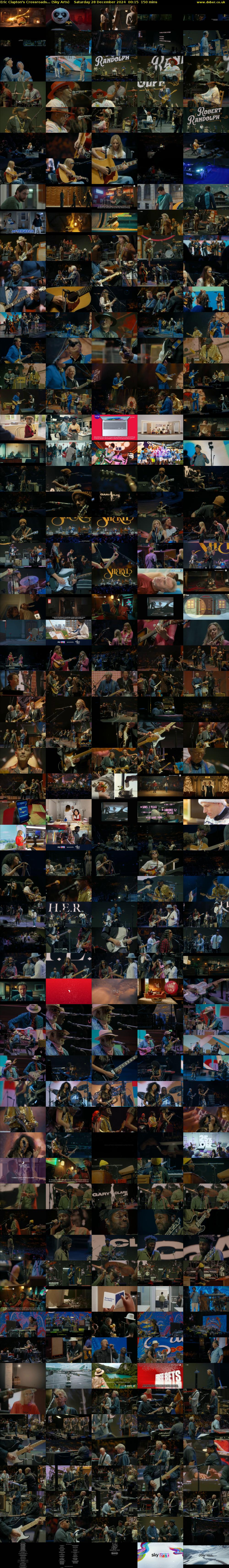 Eric Clapton's Crossroads... (Sky Arts) Saturday 28 December 2024 00:15 - 02:45