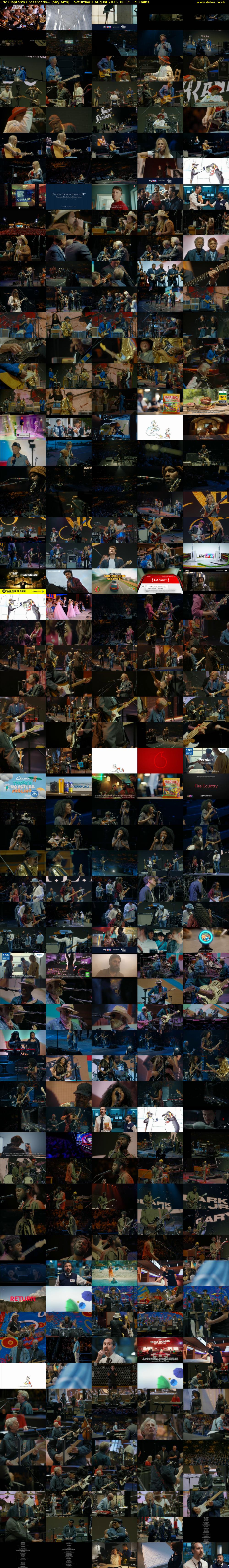 Eric Clapton's Crossroads... (Sky Arts) Saturday 2 August 2025 00:15 - 02:45