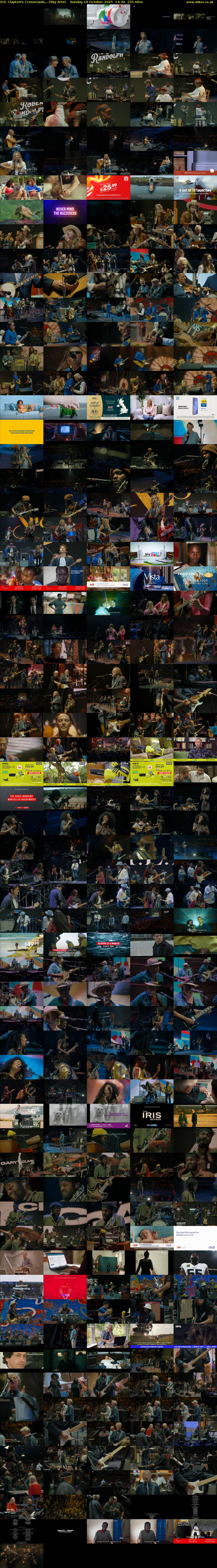 Eric Clapton's Crossroads... (Sky Arts) Sunday 19 October 2025 14:30 - 17:05