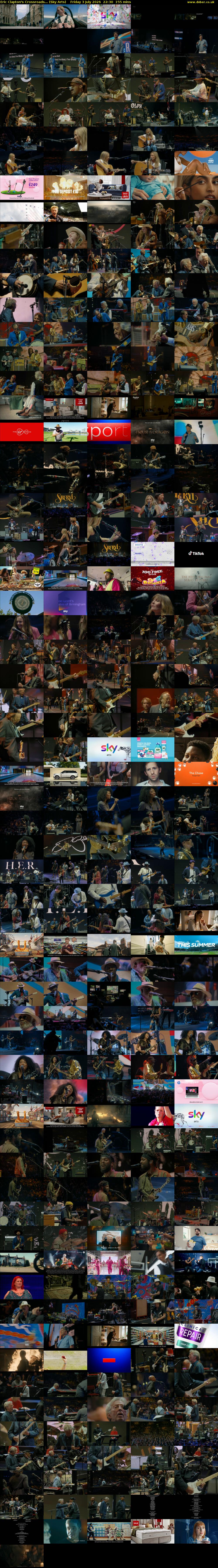 Eric Clapton's Crossroads... (Sky Arts) Friday 3 July 2026 22:30 - 01:05