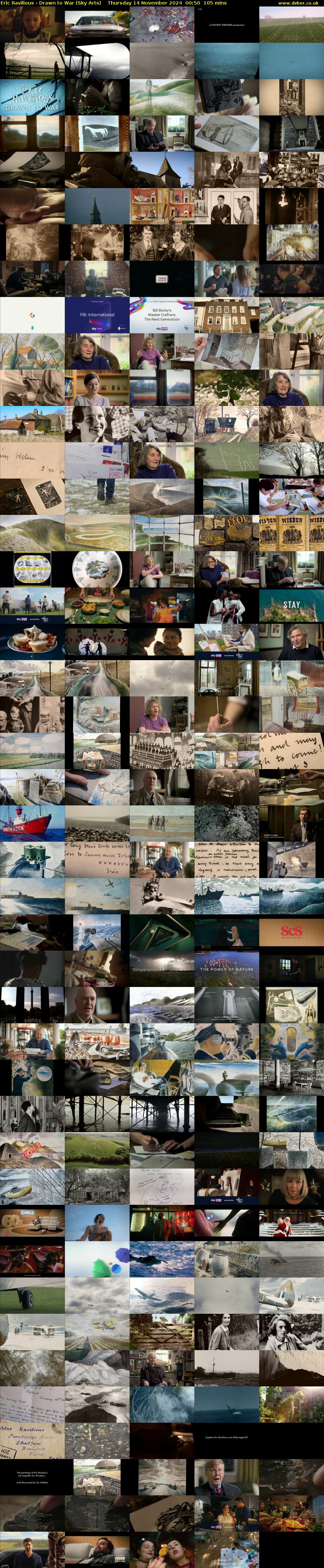 Eric Ravilious - Drawn to War (Sky Arts) Thursday 14 November 2024 00:50 - 02:35