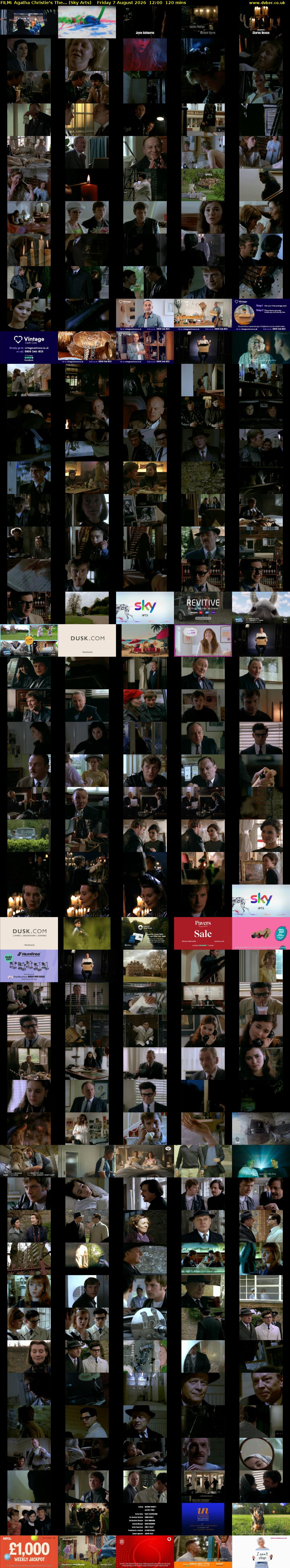 FILM: Agatha Christie's The... (Sky Arts) Friday 7 August 2026 12:00 - 14:00