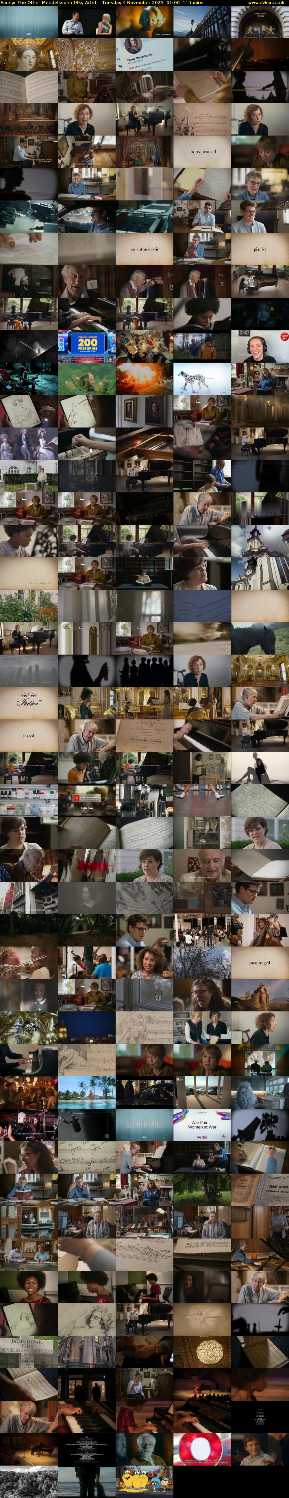 Fanny: The Other Mendelssohn (Sky Arts) Tuesday 4 November 2025 01:00 - 02:55