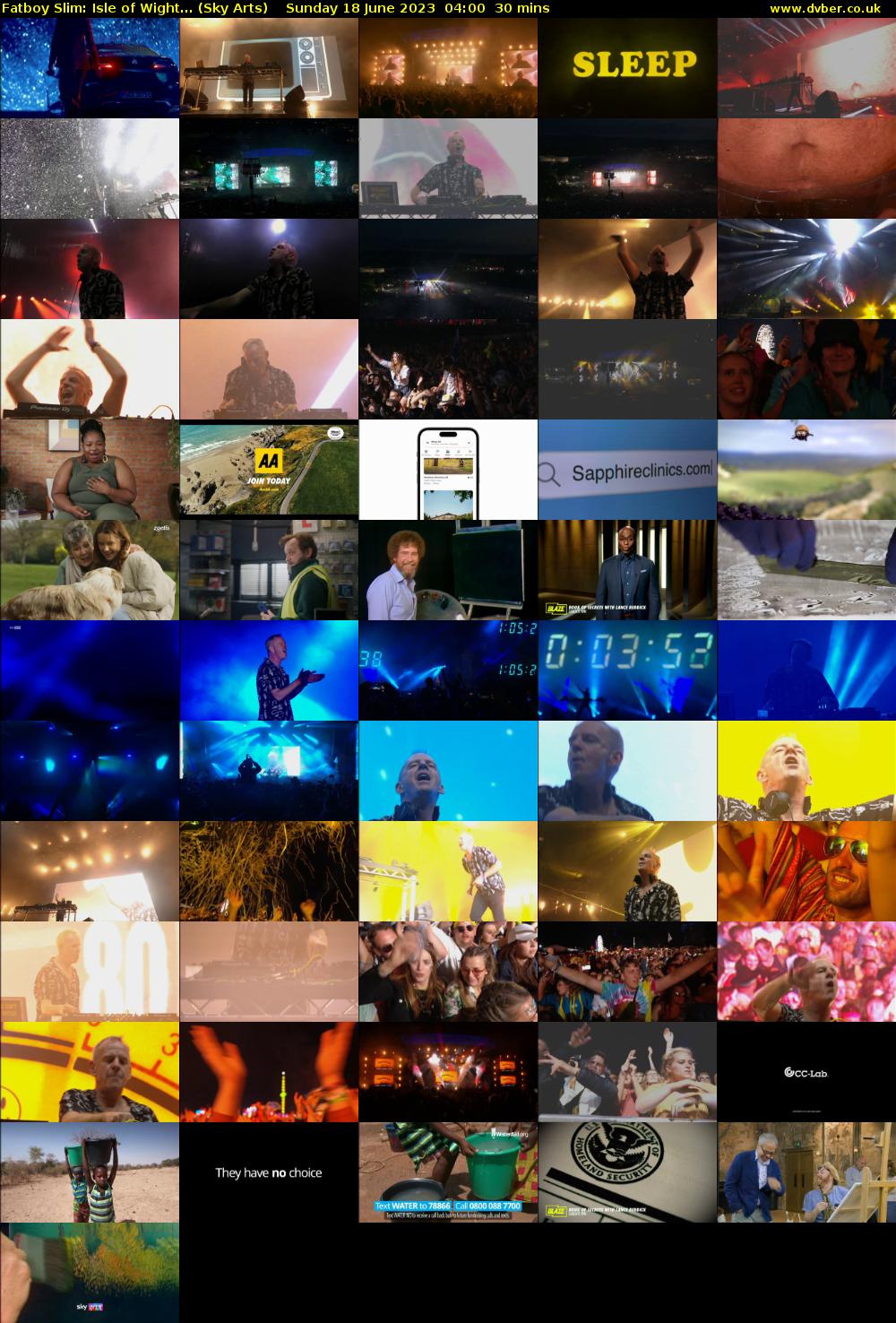 Fatboy Slim: Isle of Wight... (Sky Arts) Sunday 18 June 2023 04:00 - 04:30