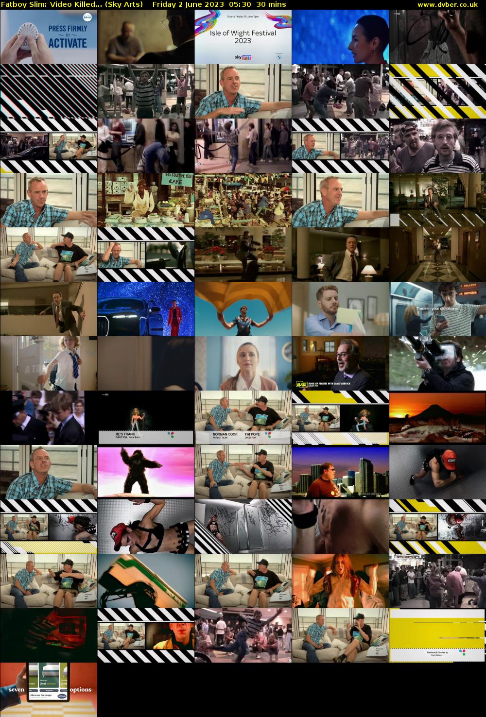 Fatboy Slim: Video Killed... (Sky Arts) Friday 2 June 2023 05:30 - 06:00