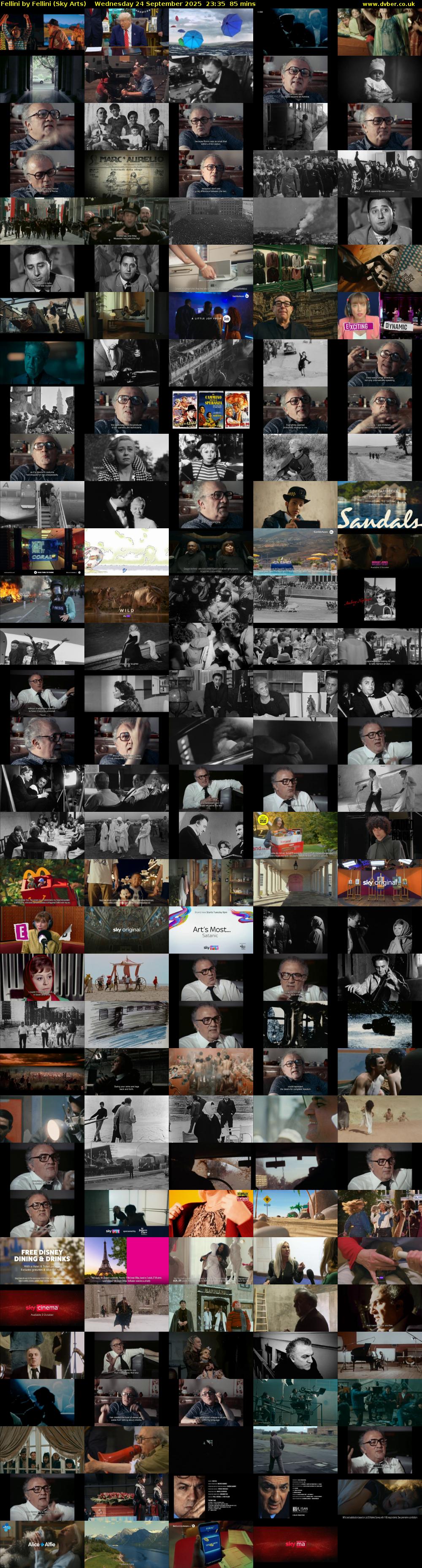 Fellini by Fellini (Sky Arts) Wednesday 24 September 2025 23:35 - 01:00
