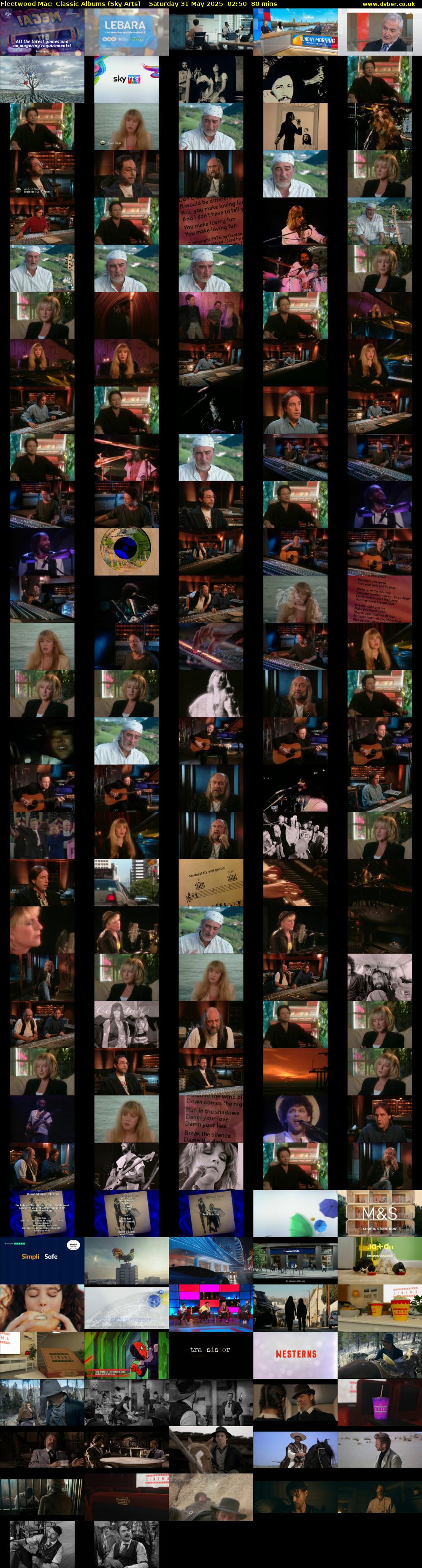 Fleetwood Mac: Classic Albums (Sky Arts) Saturday 31 May 2025 02:50 - 04:10