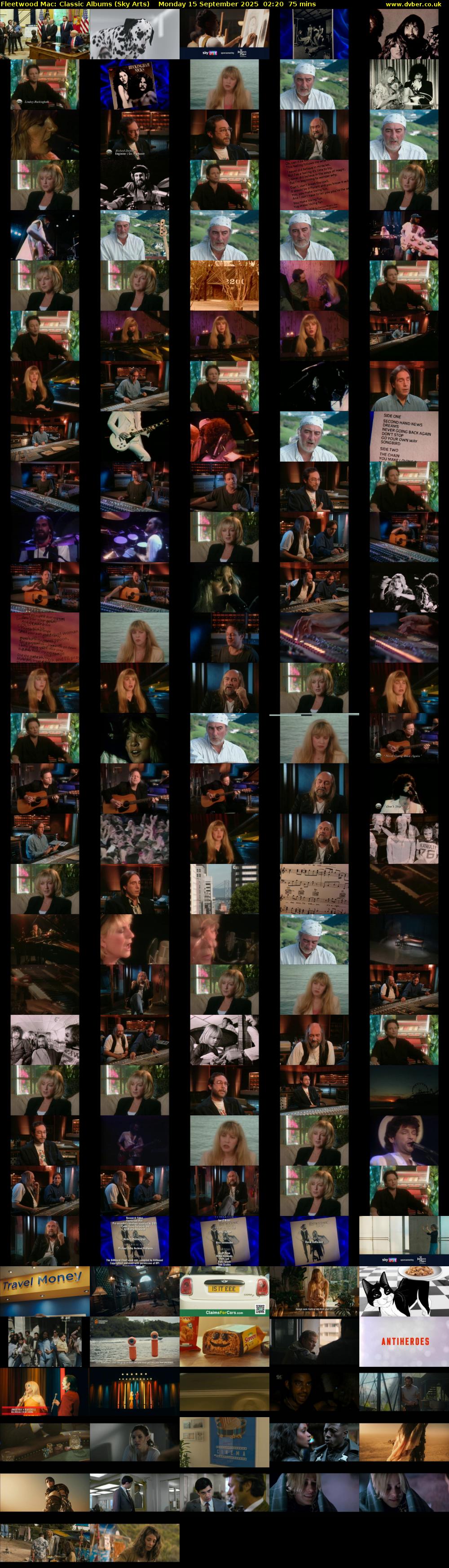 Fleetwood Mac: Classic Albums (Sky Arts) Monday 15 September 2025 02:20 - 03:35