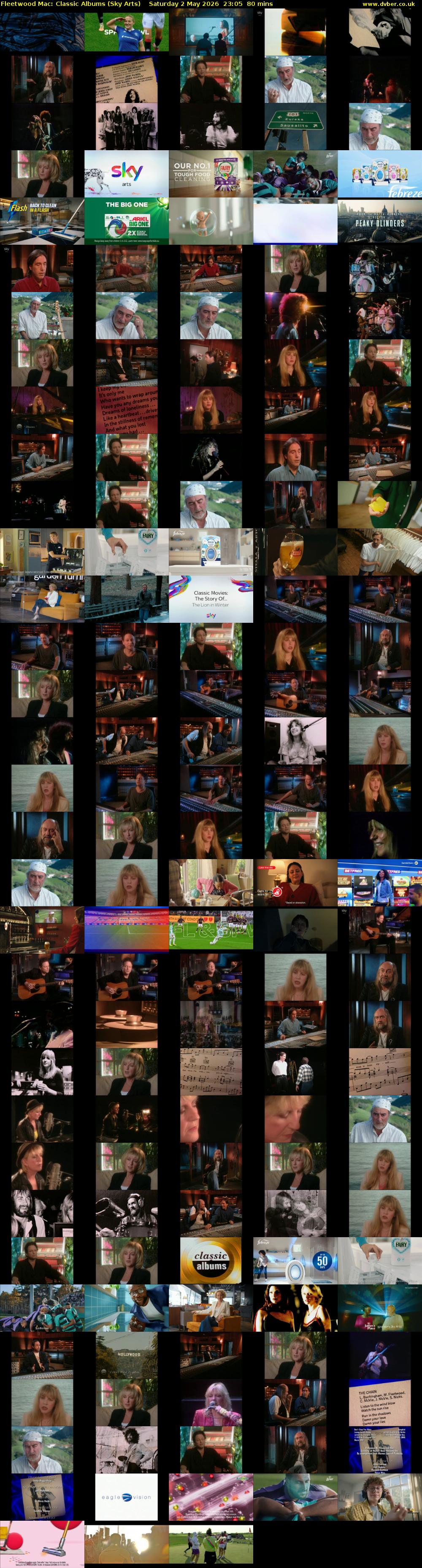 Fleetwood Mac: Classic Albums (Sky Arts) Saturday 2 May 2026 23:05 - 00:25