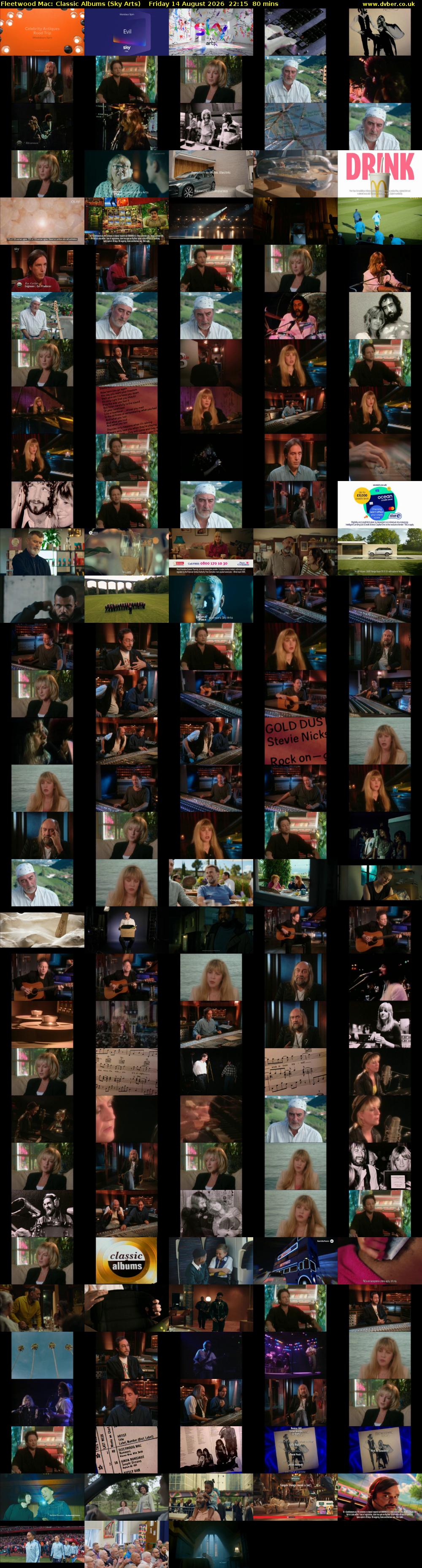 Fleetwood Mac: Classic Albums (Sky Arts) Friday 14 August 2026 22:15 - 23:35