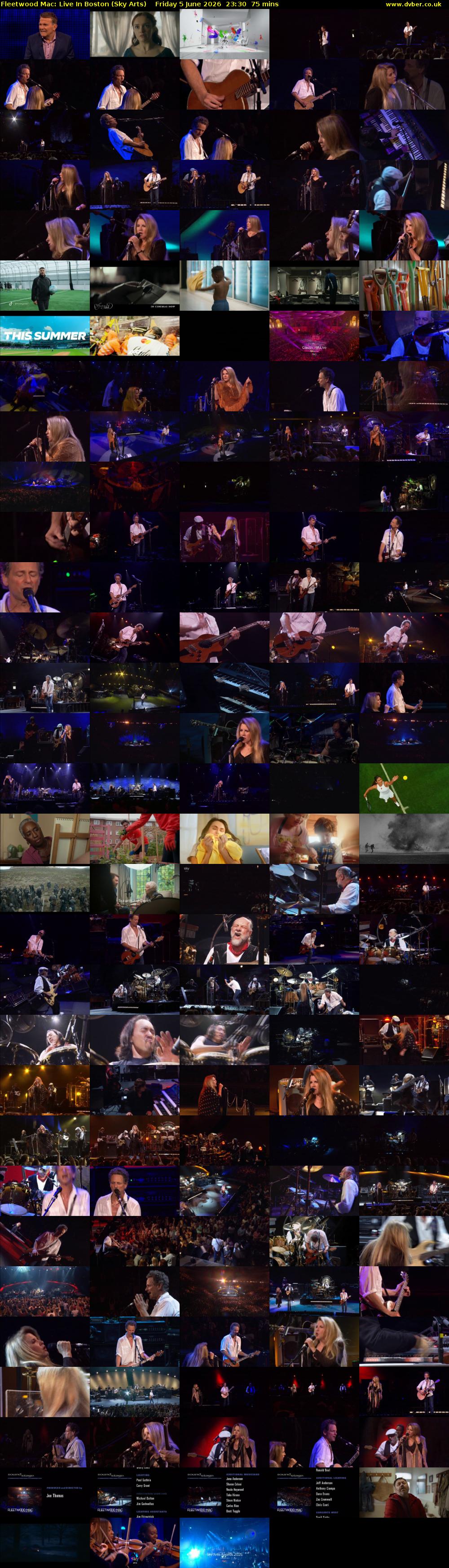 Fleetwood Mac: Live In Boston (Sky Arts) Friday 5 June 2026 23:30 - 00:45
