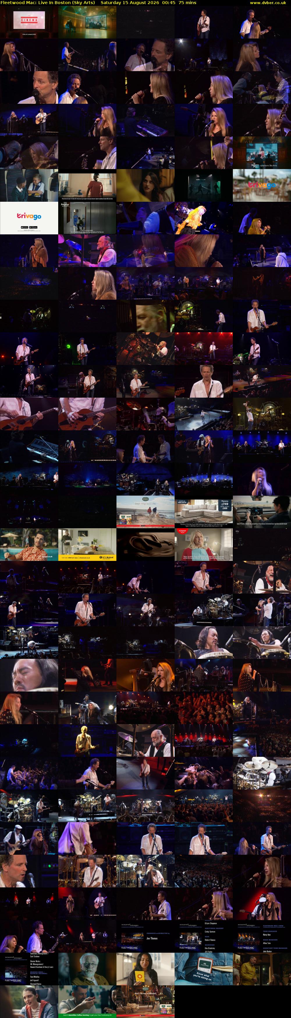 Fleetwood Mac: Live In Boston (Sky Arts) Saturday 15 August 2026 00:45 - 02:00