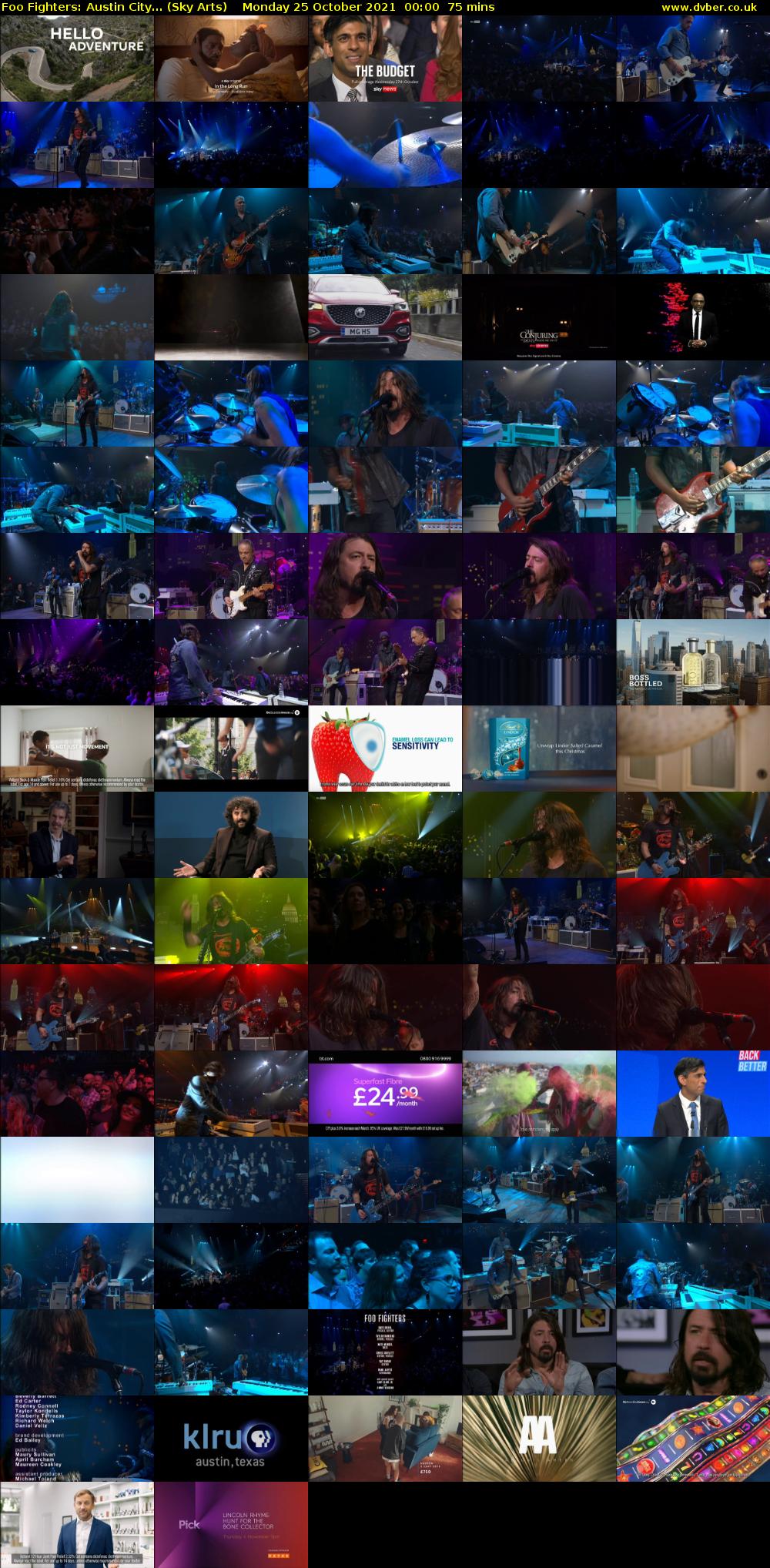 Foo Fighters: Austin City... (Sky Arts) Monday 25 October 2021 00:00 - 01:15