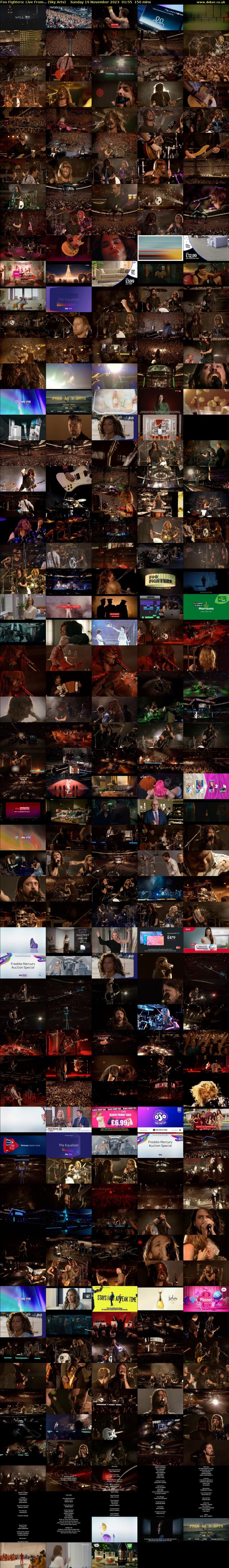 Foo Fighters: Live From... (Sky Arts) Sunday 19 November 2023 01:55 - 04:25