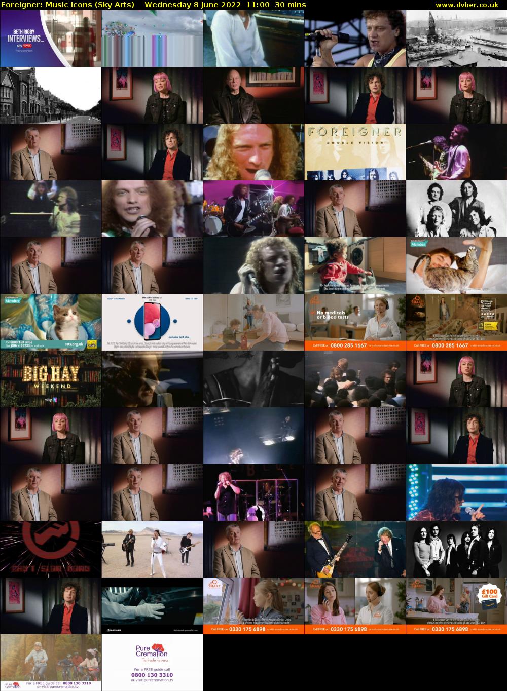 Foreigner: Music Icons (Sky Arts) Wednesday 8 June 2022 11:00 - 11:30