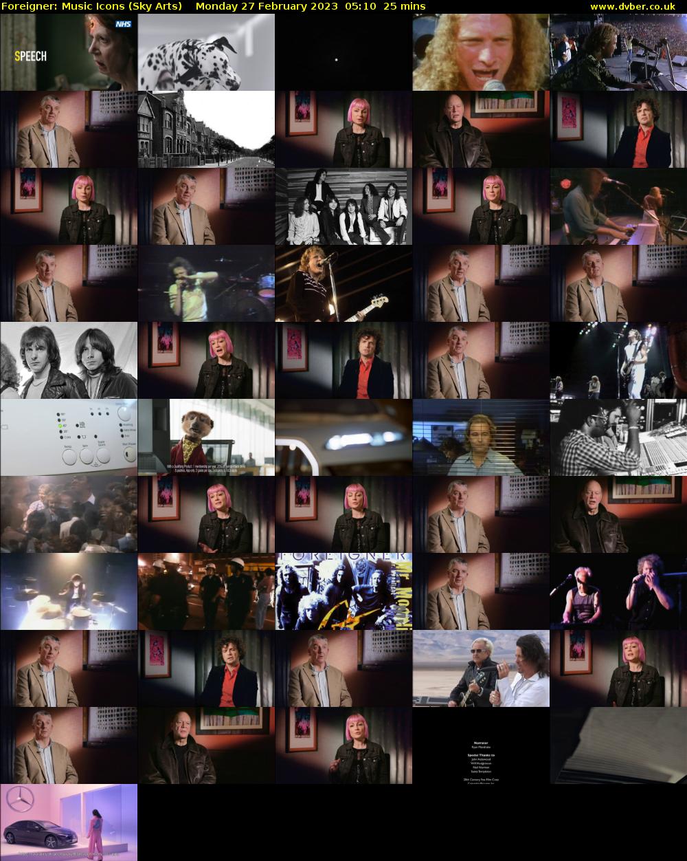 Foreigner: Music Icons (Sky Arts) Monday 27 February 2023 05:10 - 05:35
