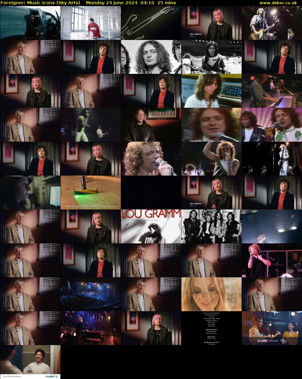 Foreigner: Music Icons (Sky Arts) Monday 24 June 2024 04:10 - 04:35