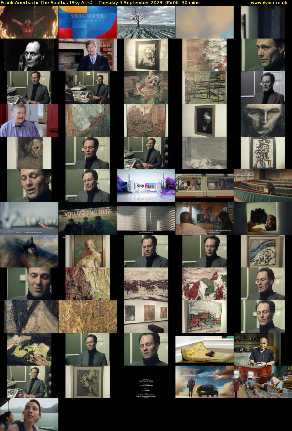 Frank Auerbach: The South... (Sky Arts) Tuesday 5 September 2023 05:00 - 05:30