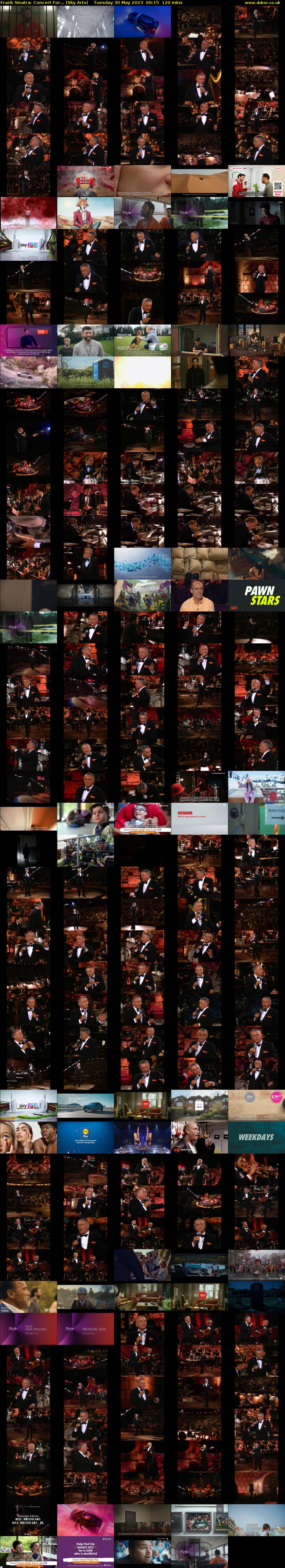 Frank Sinatra: Concert For... (Sky Arts) Tuesday 30 May 2023 00:15 - 02:15